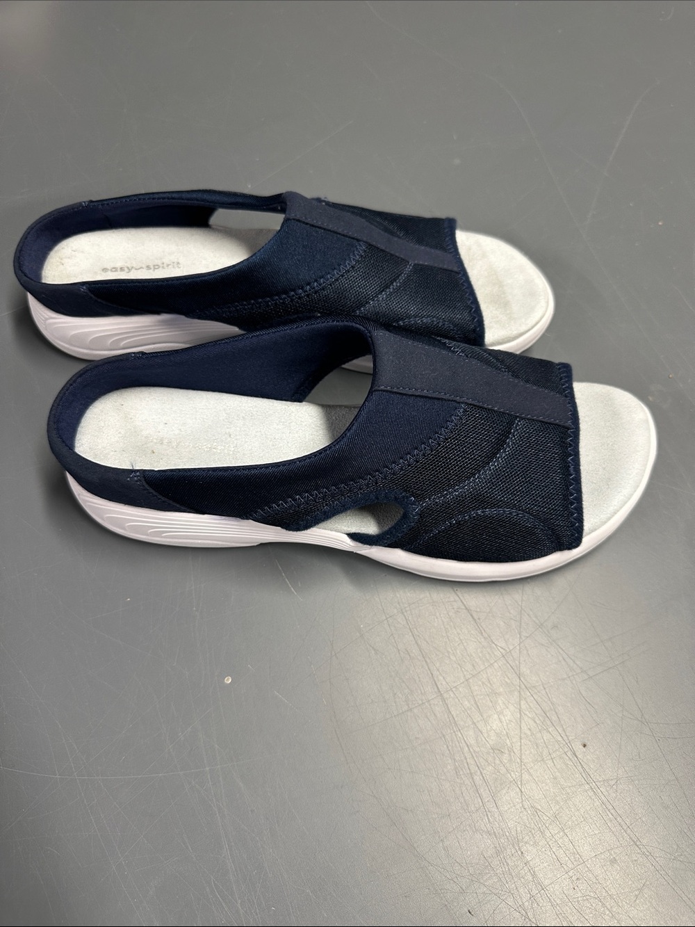 Easy Spirit Navy Open-Toe Comfort Slingback Sandals